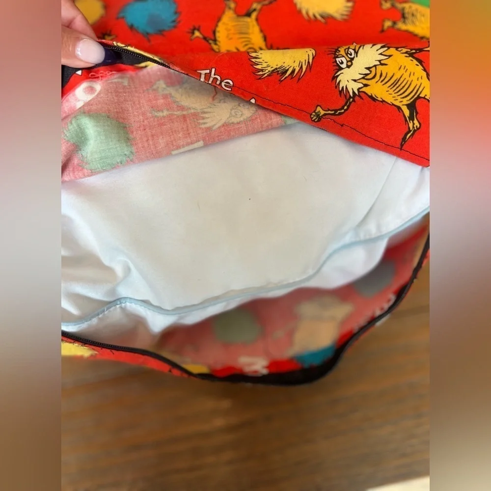 Vintage Dr. Seuss Reading Pillow, Lorax 14X14 Zip Cover